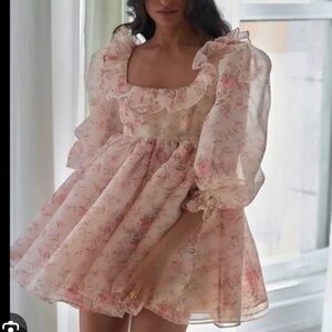 Selkie Pink Floral Mini Dress